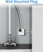 5M 4 Gang Extension Lead with USB C and 3 USB A Ports, Wall Mount Power Strip